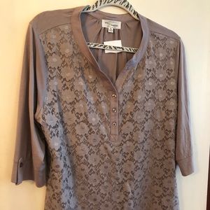 Eve and Maddie mauve 3/4 length top